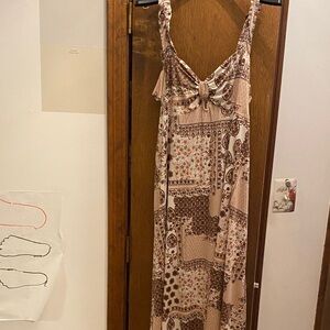 Sew In Love Brown Patterned Maxi Dress